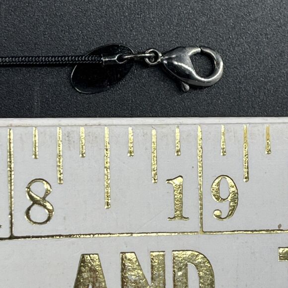 Lia Sophia Estate Necklace Black Tone Stones & Matching Post Earrings - Picture 12 of 16